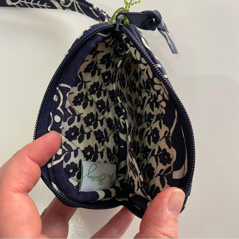Vera Bradley Quilted Clutch Twirly Birds Navy Wristlet Boho Preppy Cottagecore